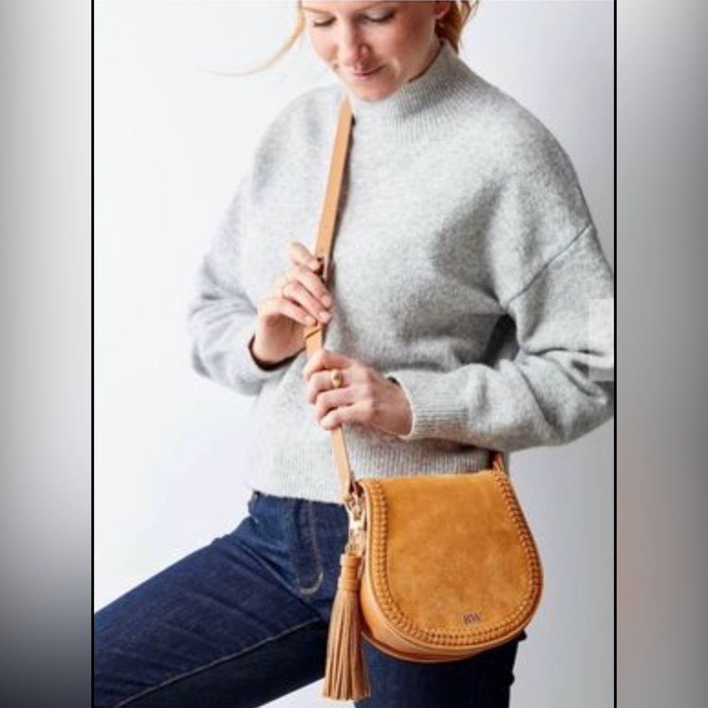 Mark & Graham Suede Saddle Crossbody Bag